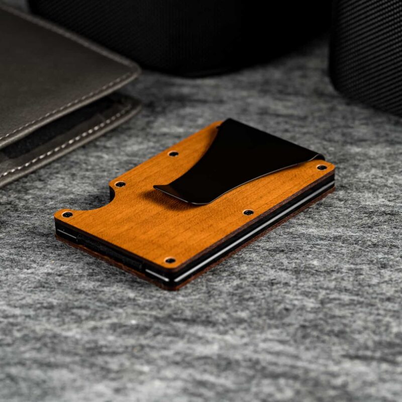 KT005 - Puidust kaarditasku - Copper Brown - ilma kaartideta