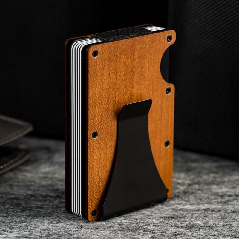 KT005 - Puidust kaarditasku - Copper Brown - ilma püsti kaartidega v2
