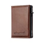 Pruunikas (Pearl Copper) vahatatud täisnahast kaarditasku Elevated Slim 2.1 (KT012). Stiilne ja vastupidav aksessuaar.