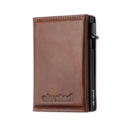 Pruunikas (Pearl Copper) vahatatud täisnahast kaarditasku Elevated Slim 2.1 (KT012). Stiilne ja vastupidav aksessuaar.