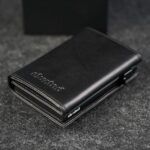 Elevated Plus 2.2 kaarditasku Black – olitatud must taisnahk RFID-kaitsega, kaarditasku meestele